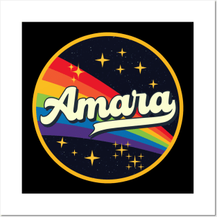 Amara // Rainbow In Space Vintage Style Posters and Art